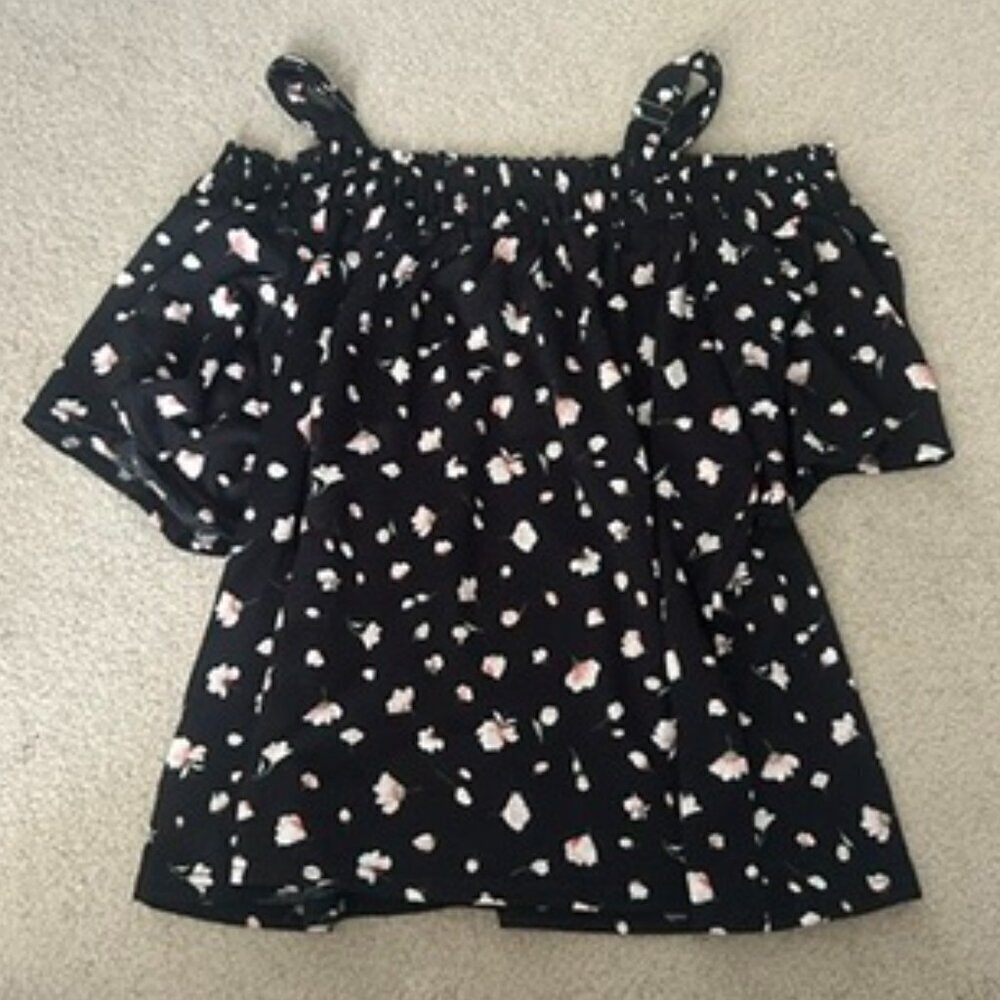 black floral top